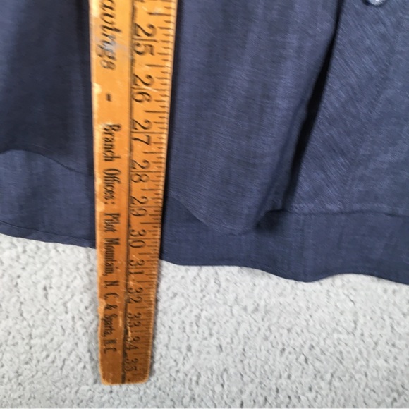 Orvis Shirt Men's XL Blue Short Sleeve Button Down Solid Light Weight Collared - Picture 6 of 10